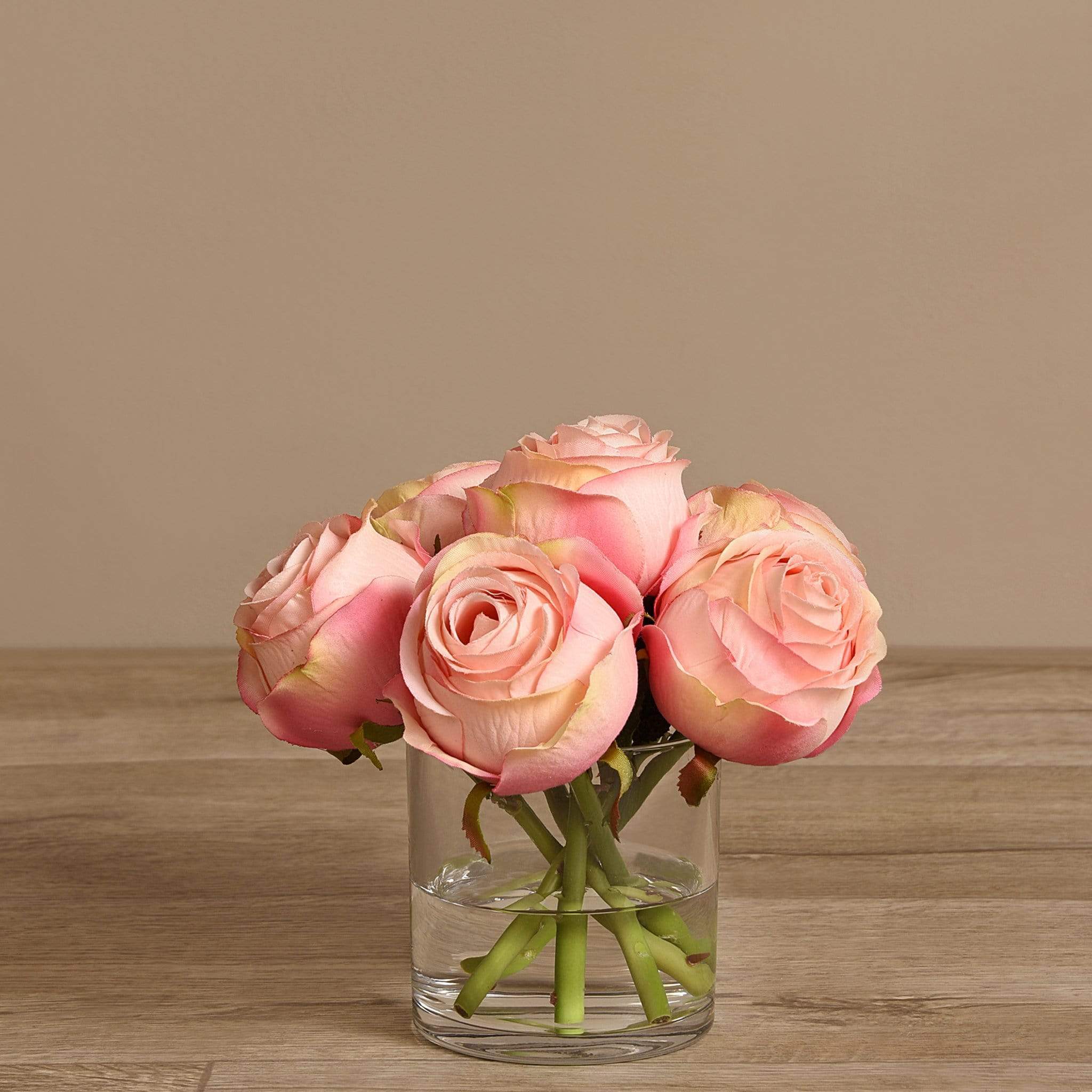 Artificial Rose Arrangement in Glass Vase - Image 9