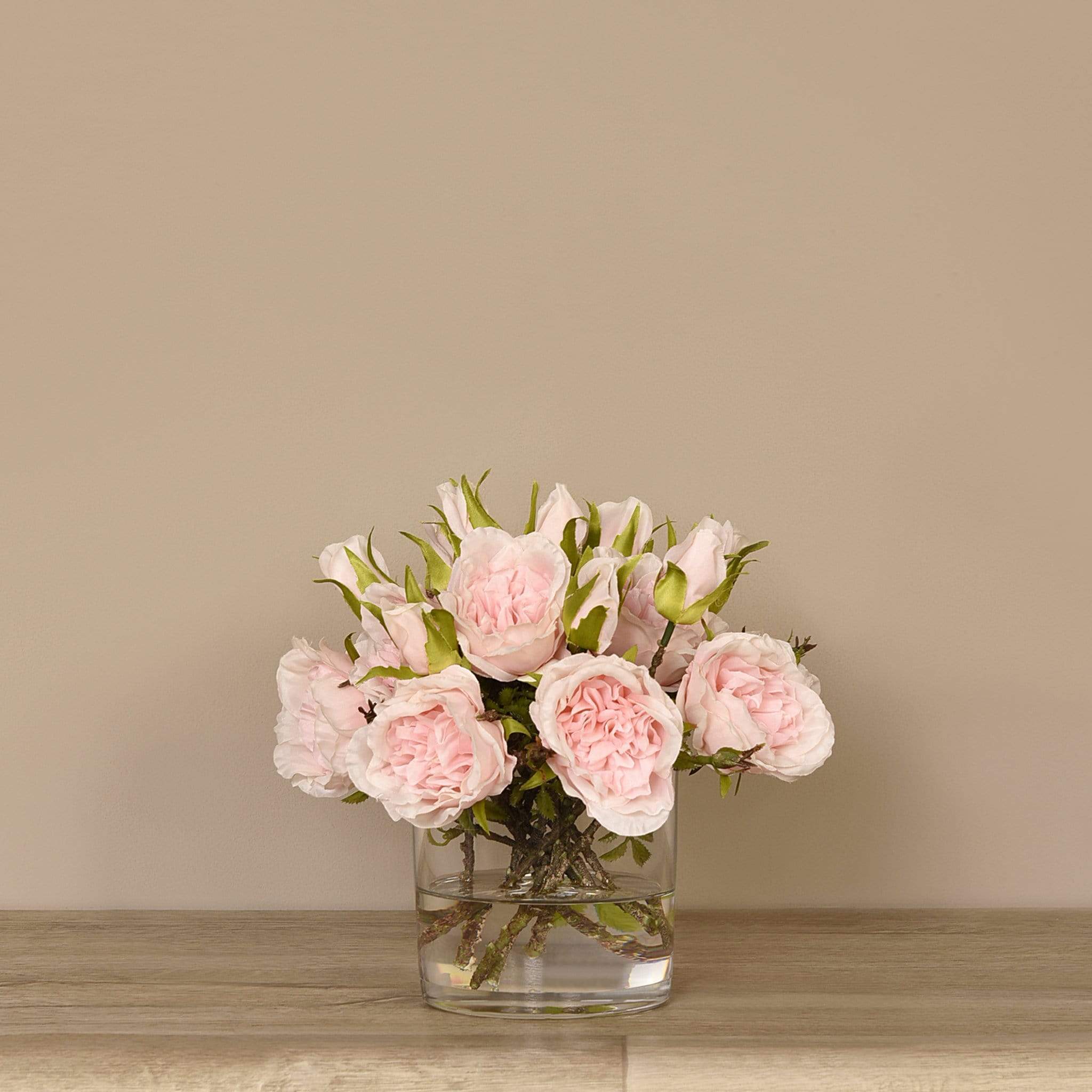 Artificial Rose Arrangement in Glass Vase - Image 6