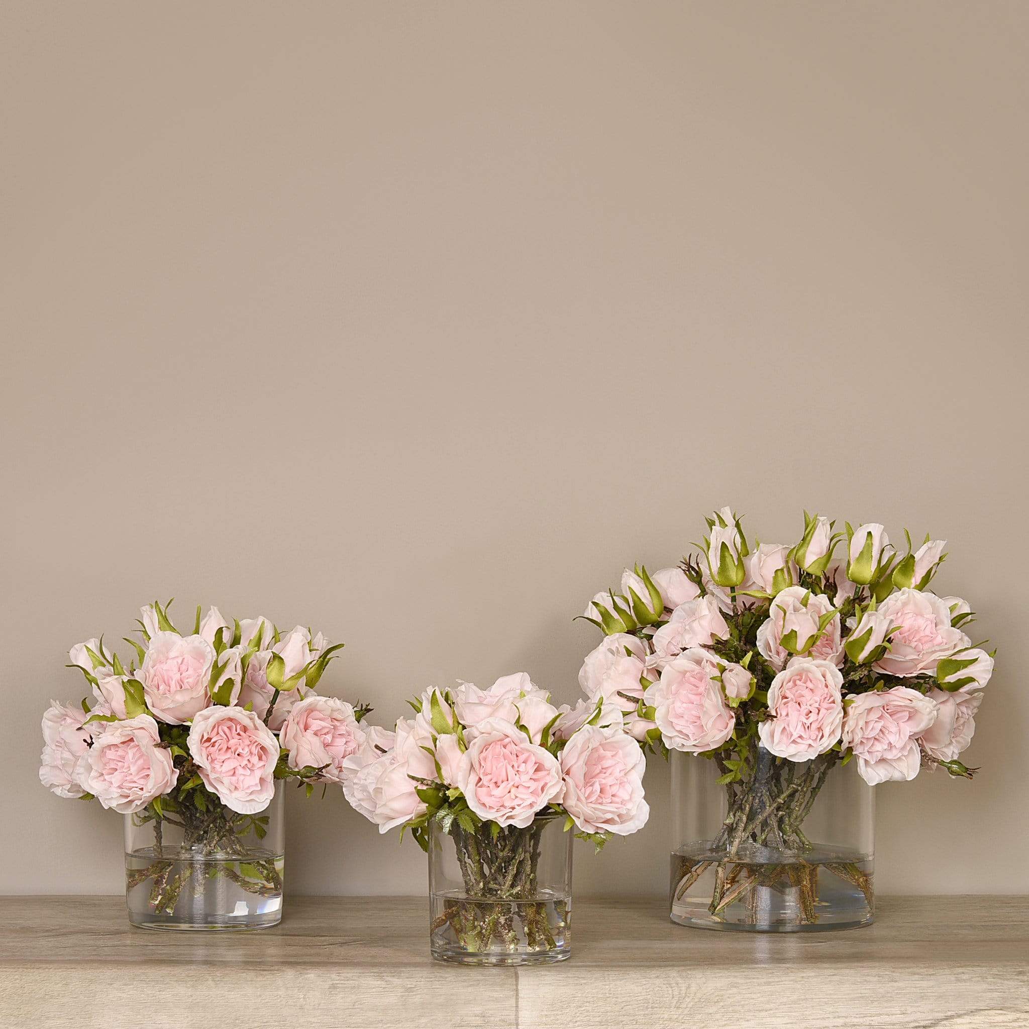 Artificial Rose Arrangement in Glass Vase - Image 8