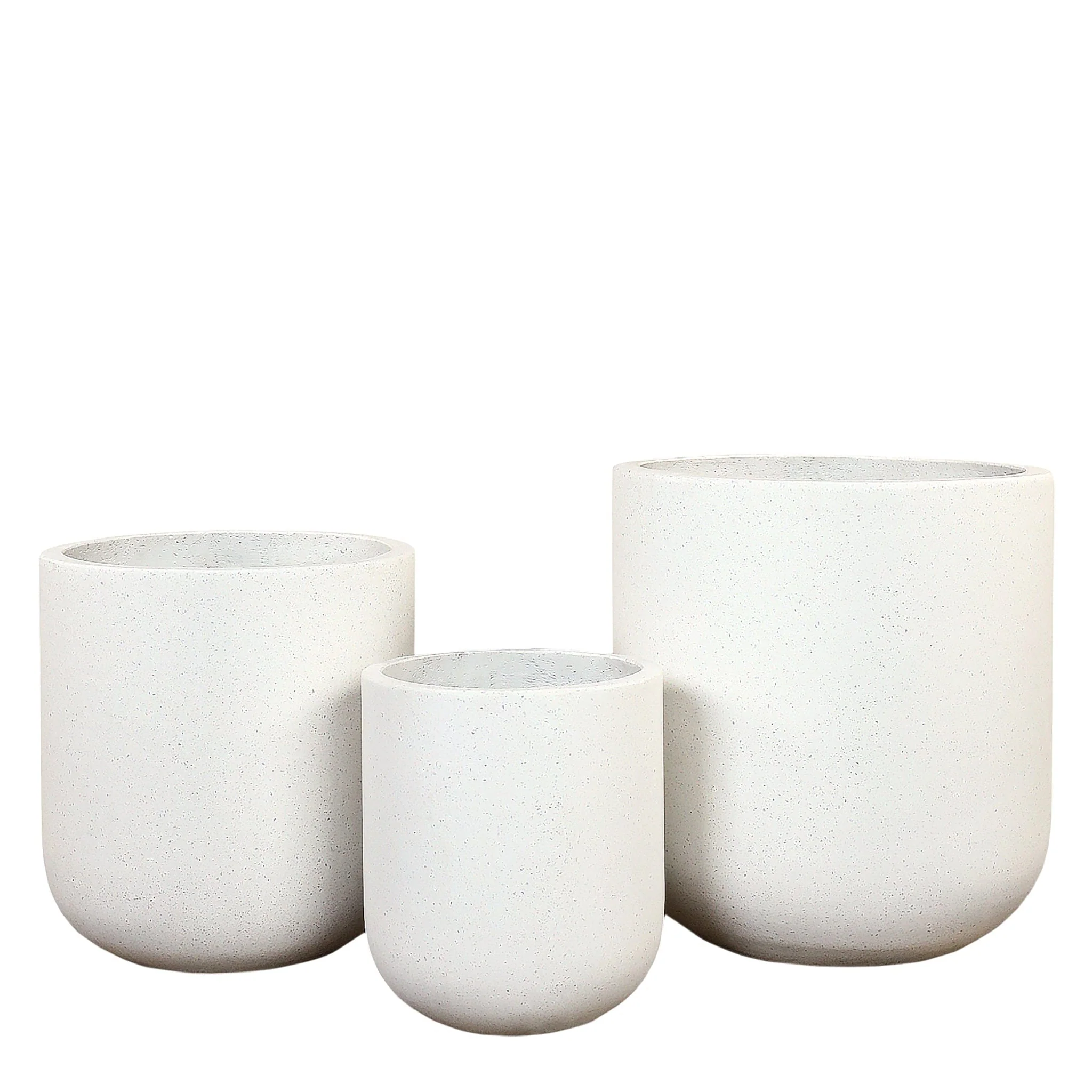 White Terrazzo Pots