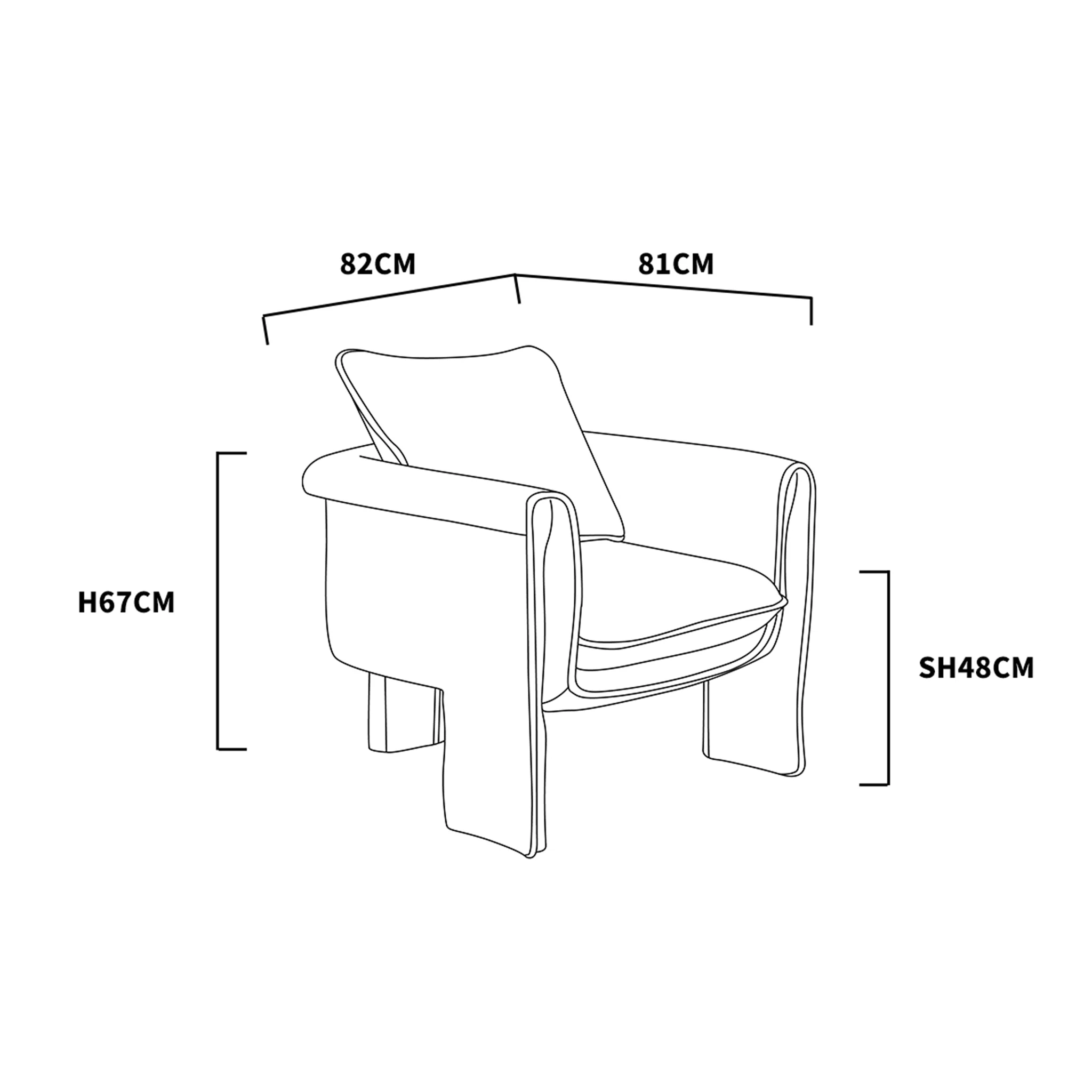 Rumi Armchair Lounge Chair - Image 6
