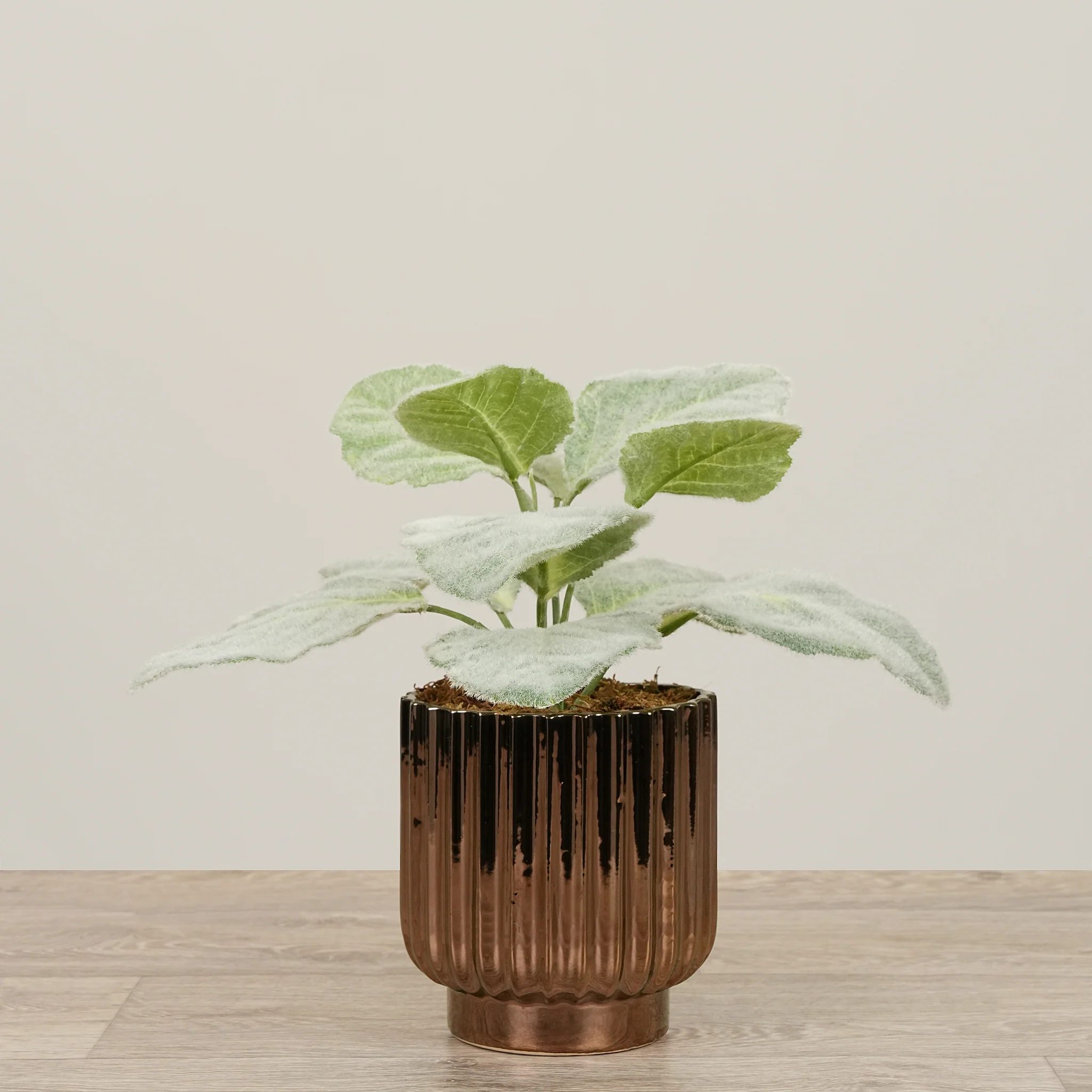 Artificial Salvia Arrangement in Ceramic Vase - Image 2
