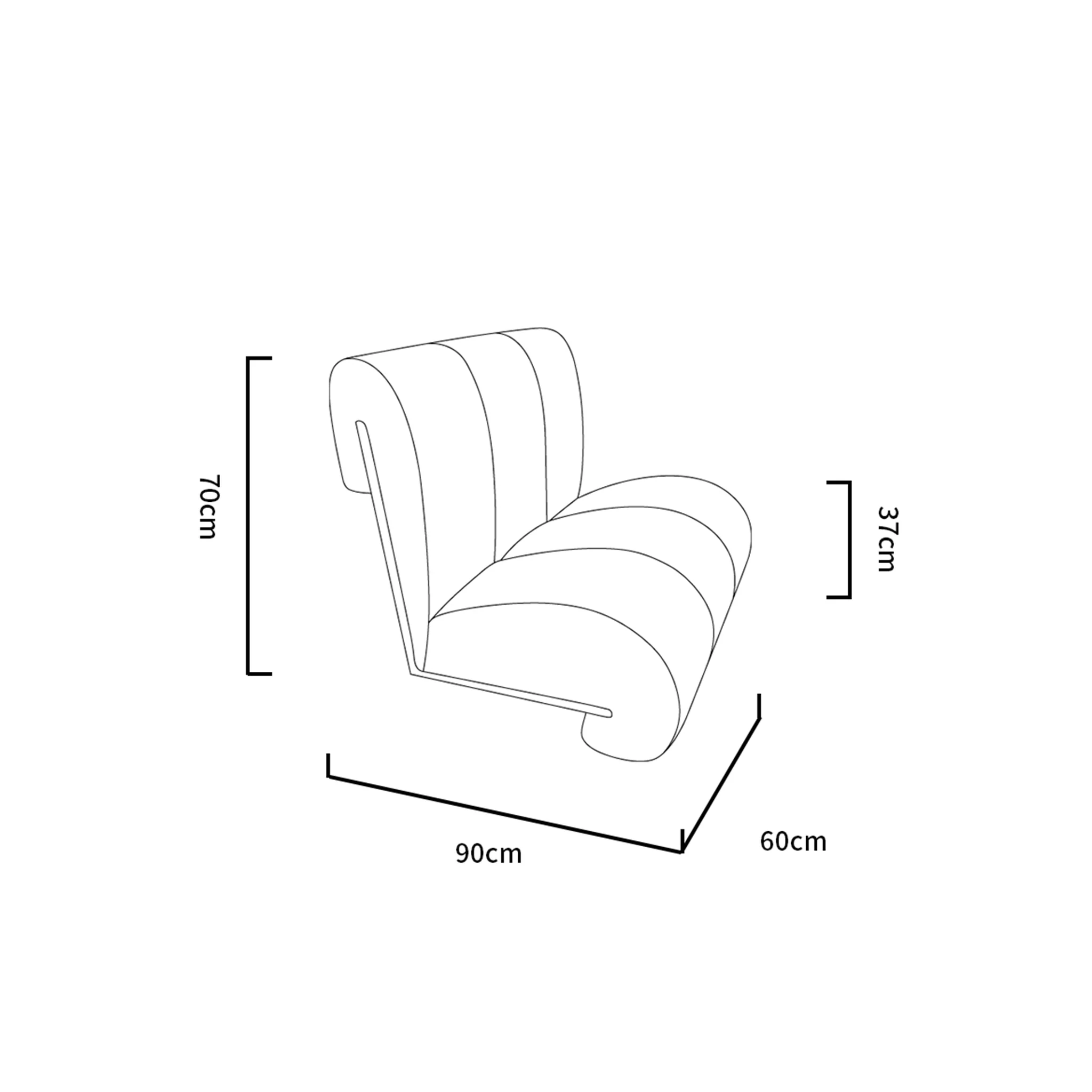 Sierra Bouclé Armchair Lounge Chair - Image 4