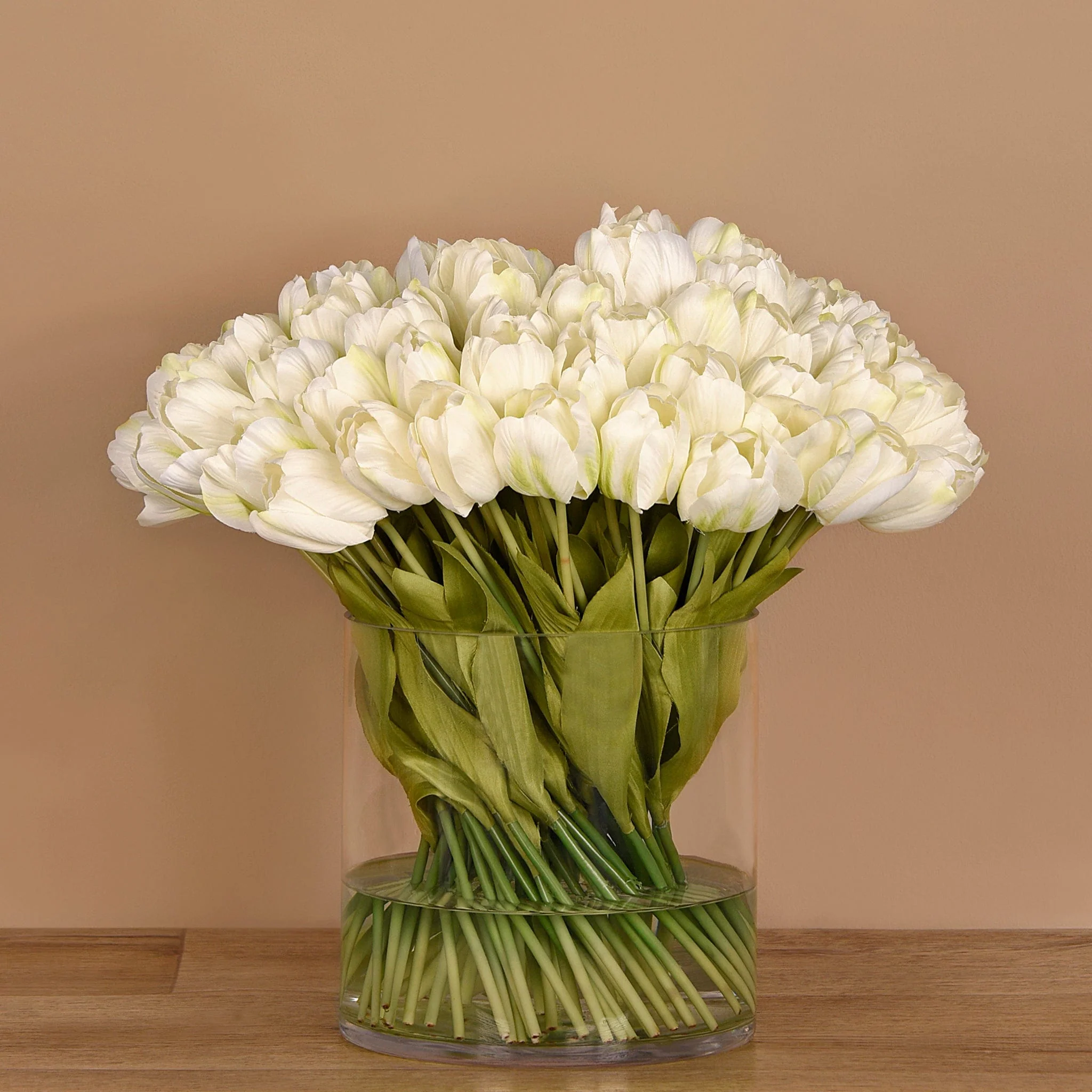 Tulip Arrangement in Glass Vase - Image 3