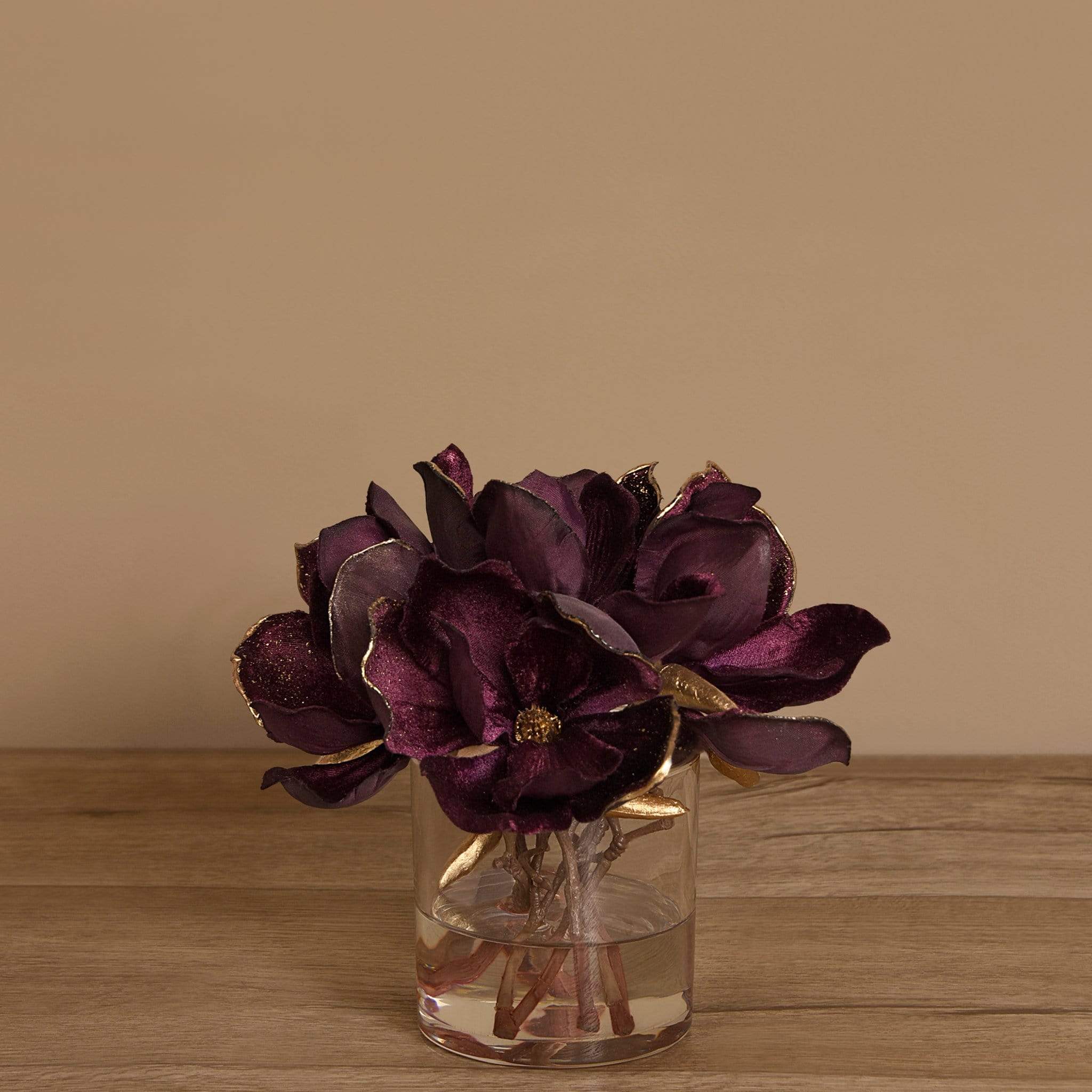 Velvet Magnolia in Glass Vase - Image 10