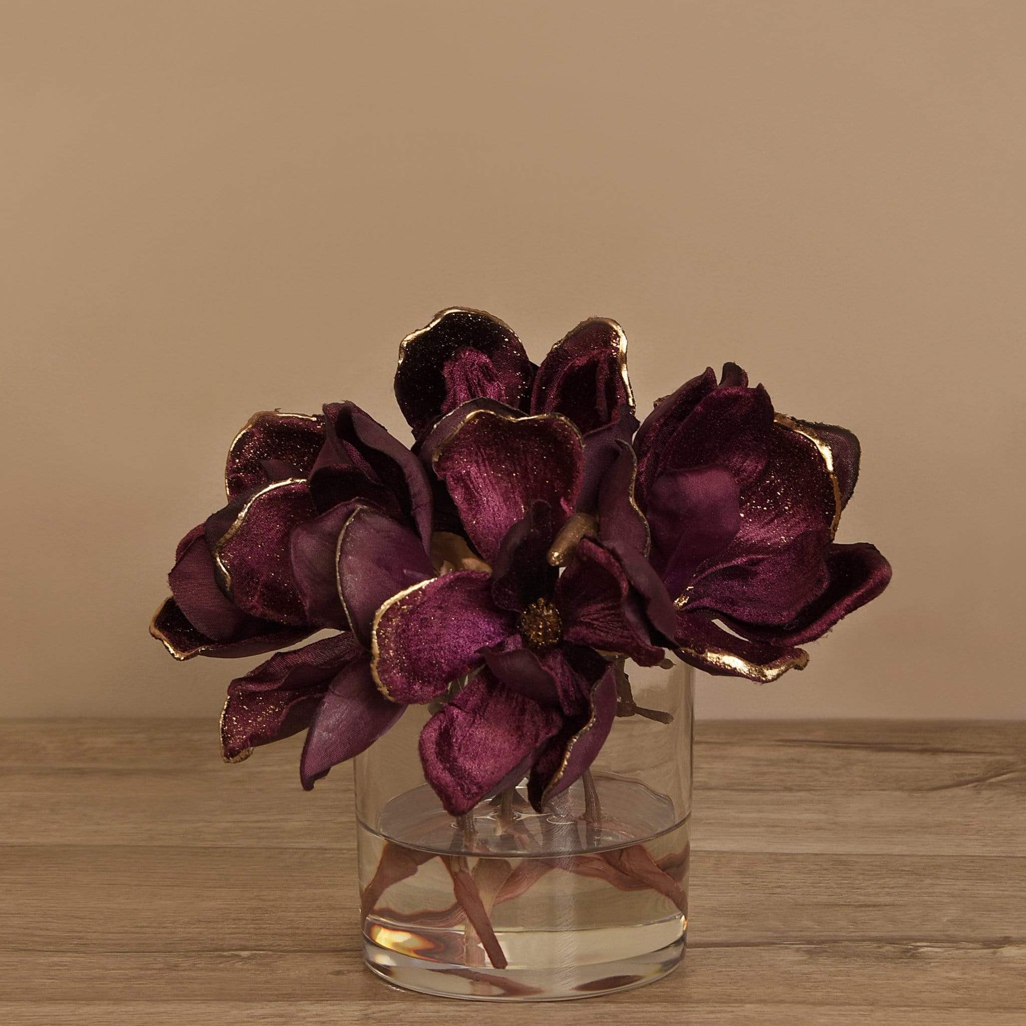 Velvet Magnolia in Glass Vase - Image 12
