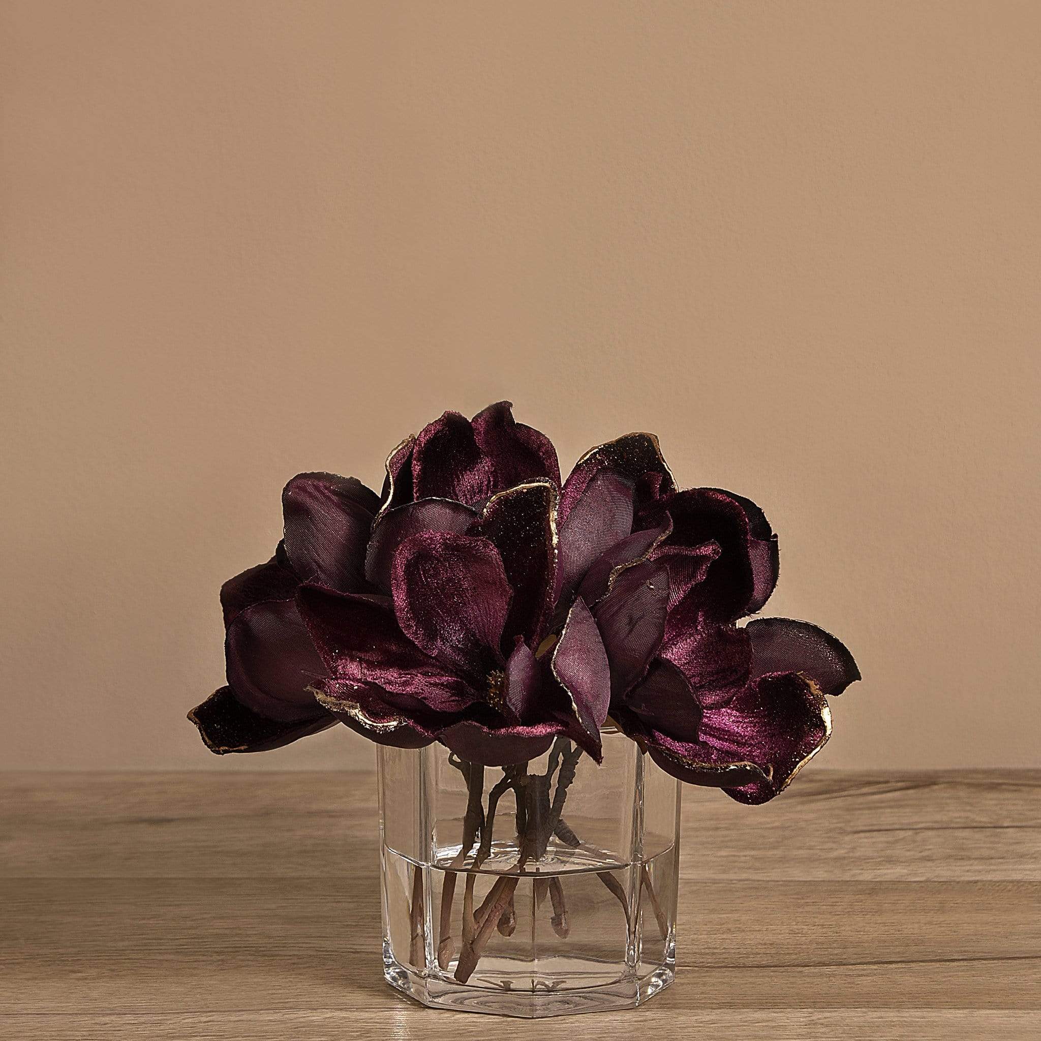 Velvet Magnolia in Glass Vase - Image 10