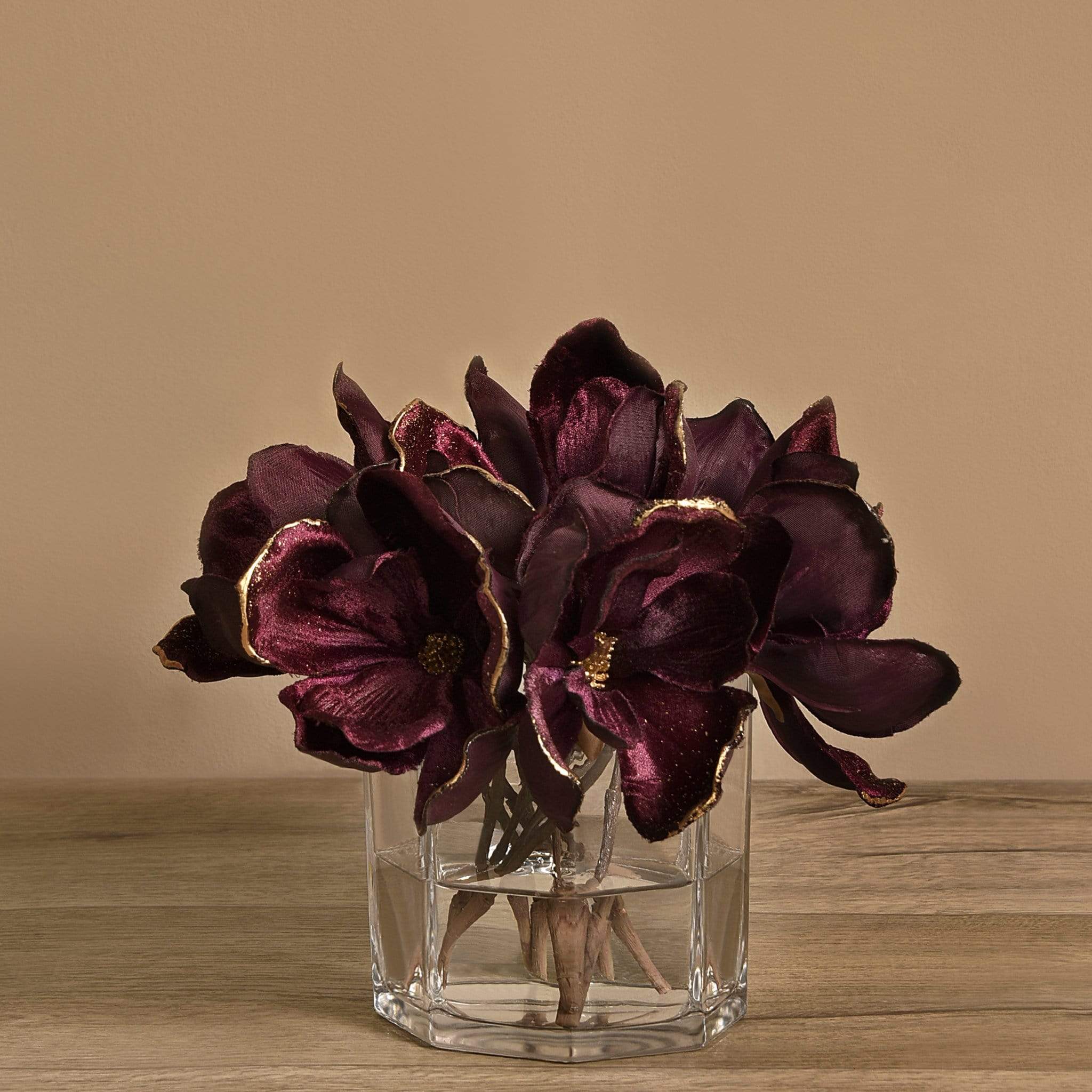 Velvet Magnolia in Glass Vase - Image 11