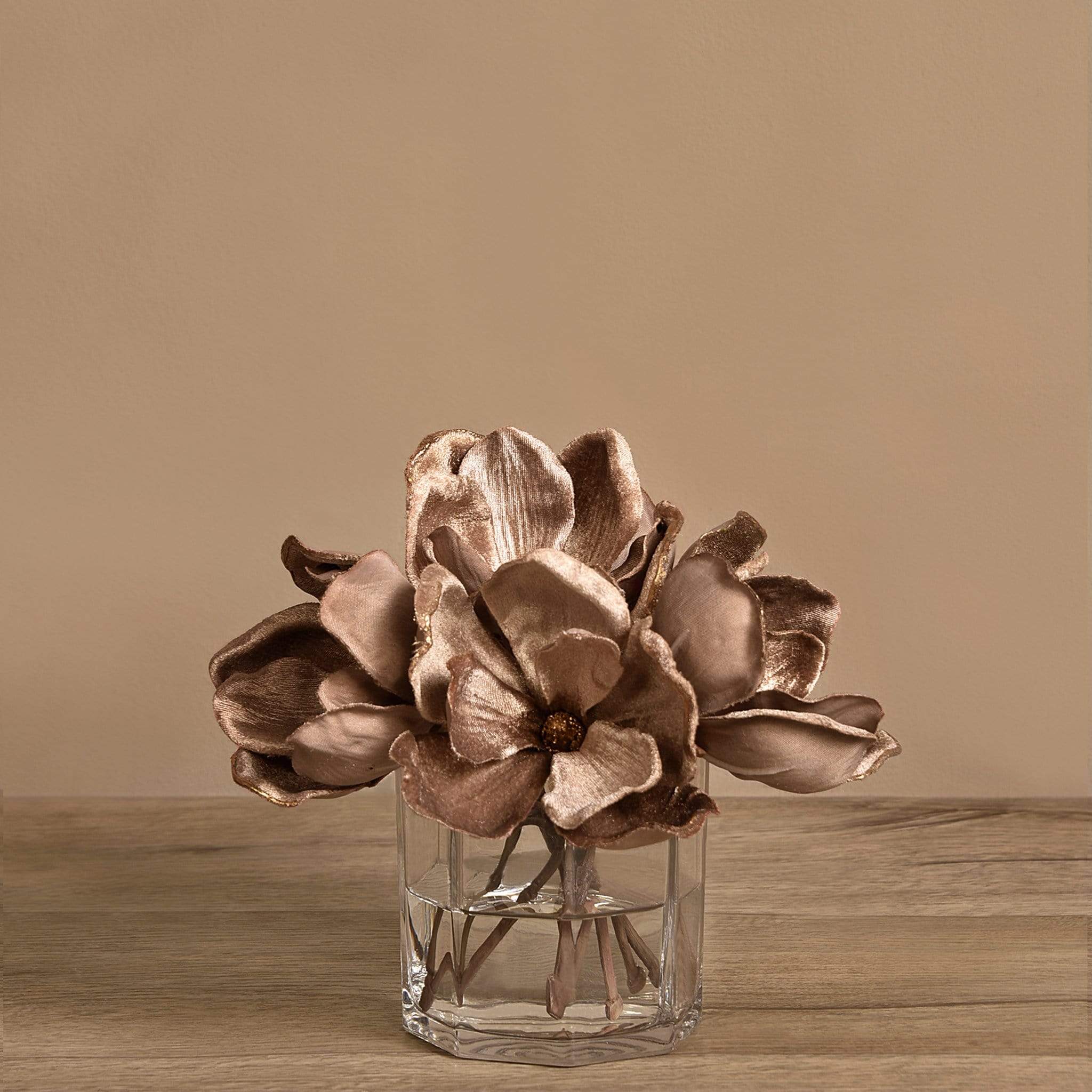Velvet Magnolia in Glass Vase - Image 6
