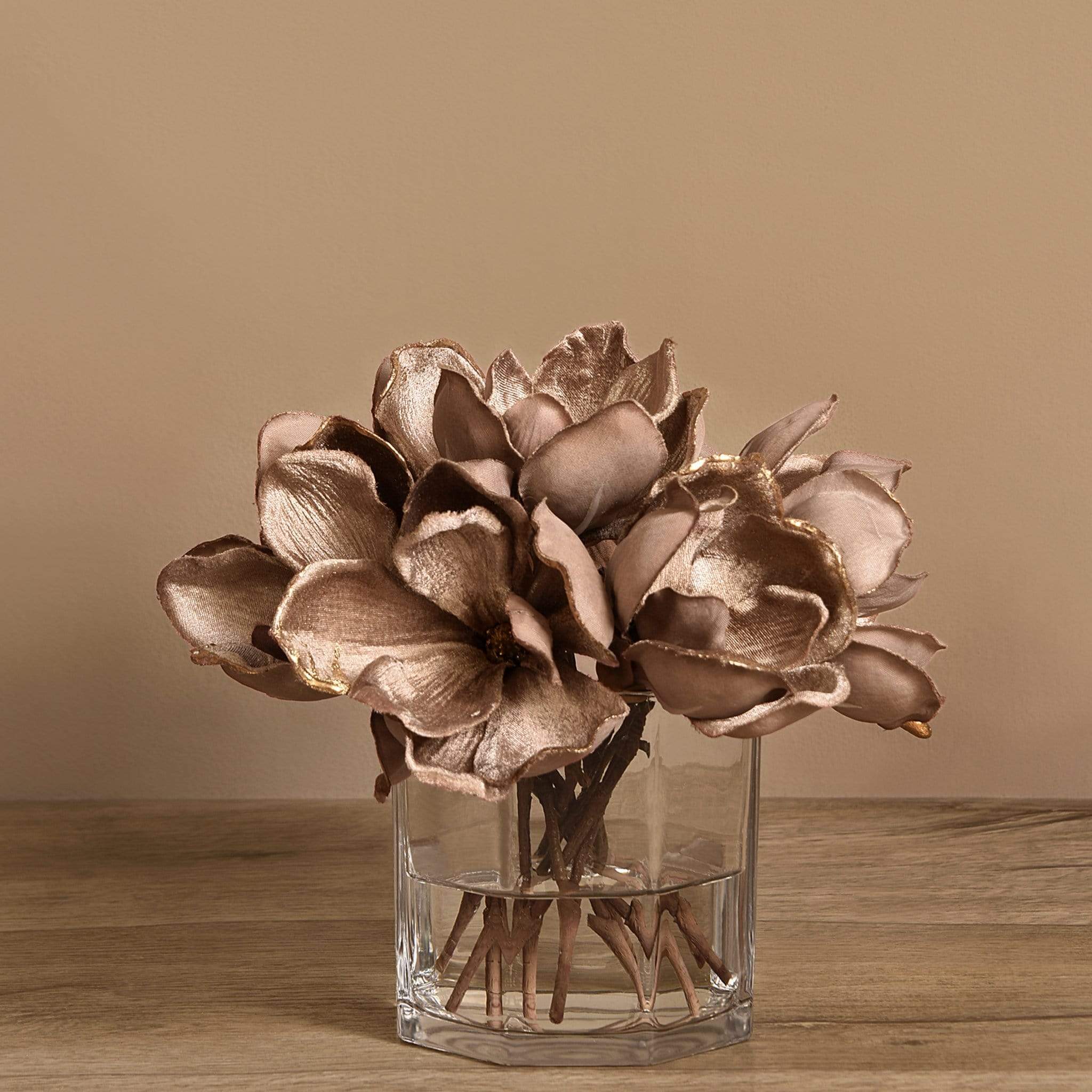 Velvet Magnolia in Glass Vase - Image 7