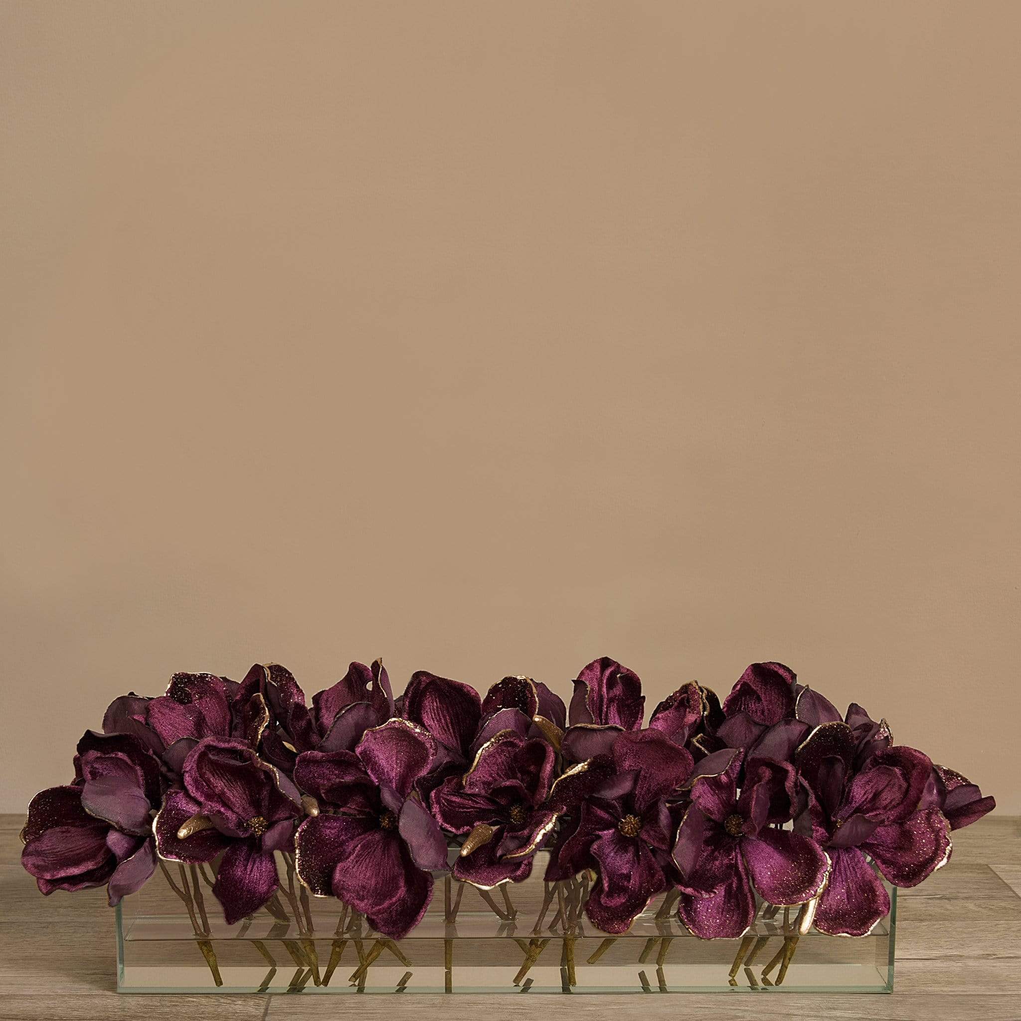 Velvet Magnolia in Glass Vase - Image 11