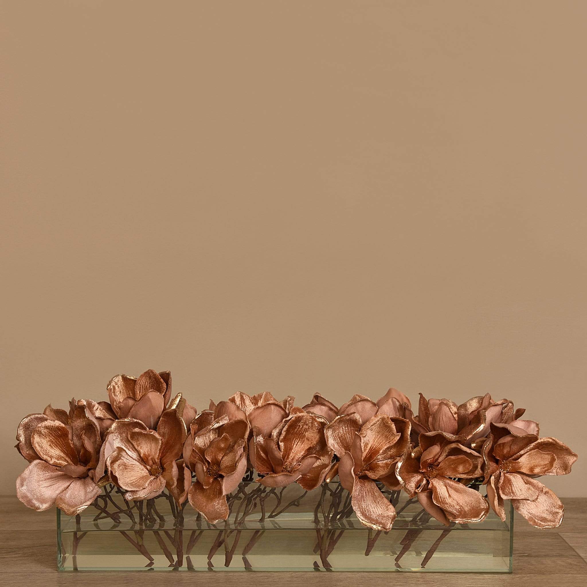 Velvet Magnolia in Glass Vase - Image 4