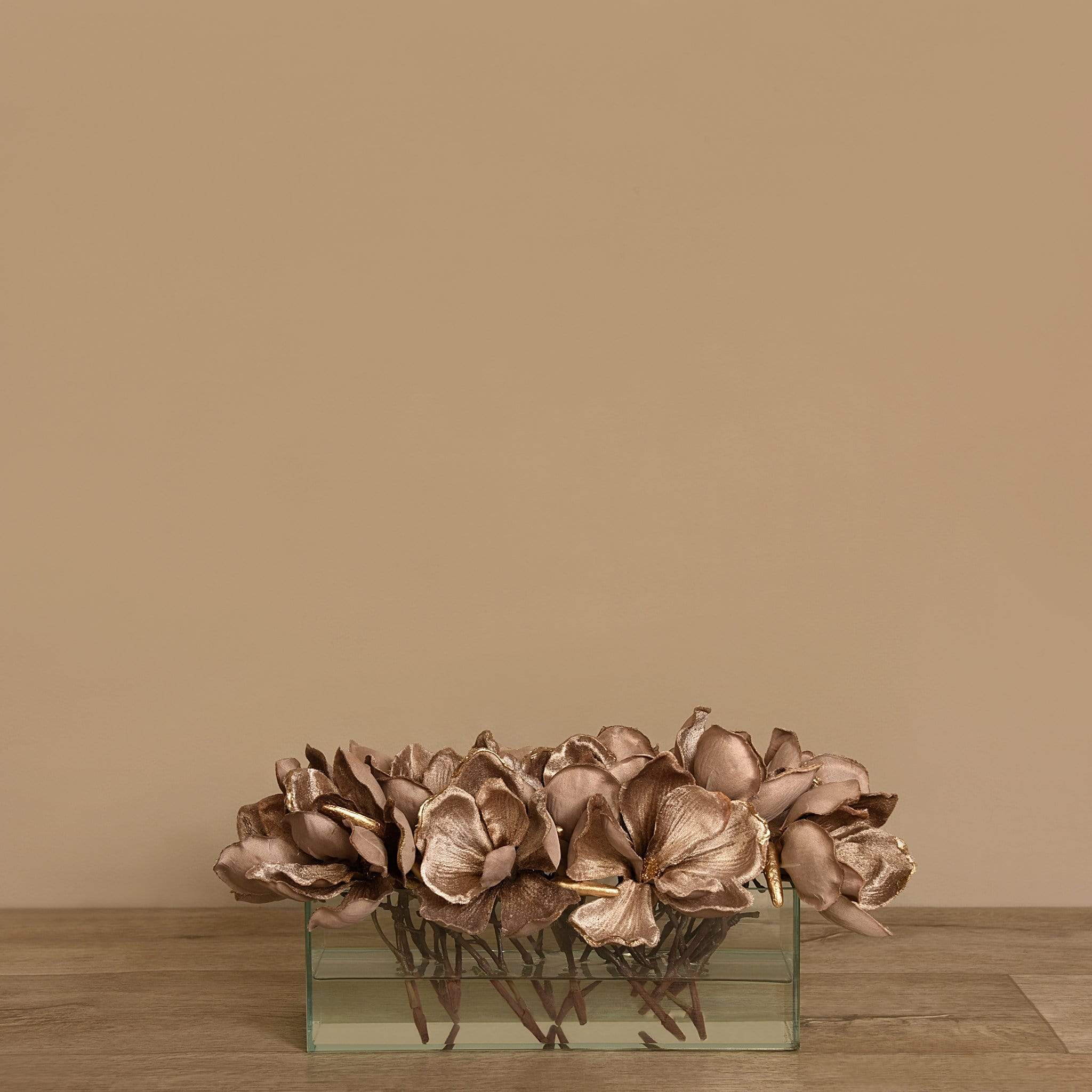 Velvet Magnolia in Glass Vase - Image 5