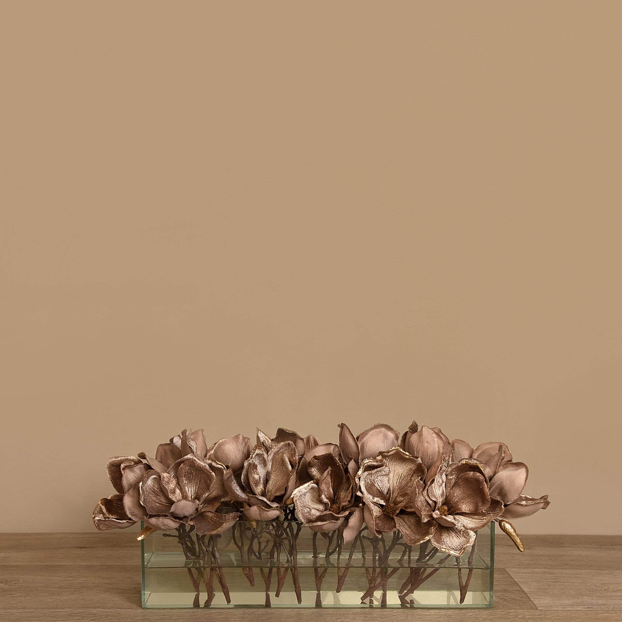 Velvet Magnolia in Glass Vase - Image 6